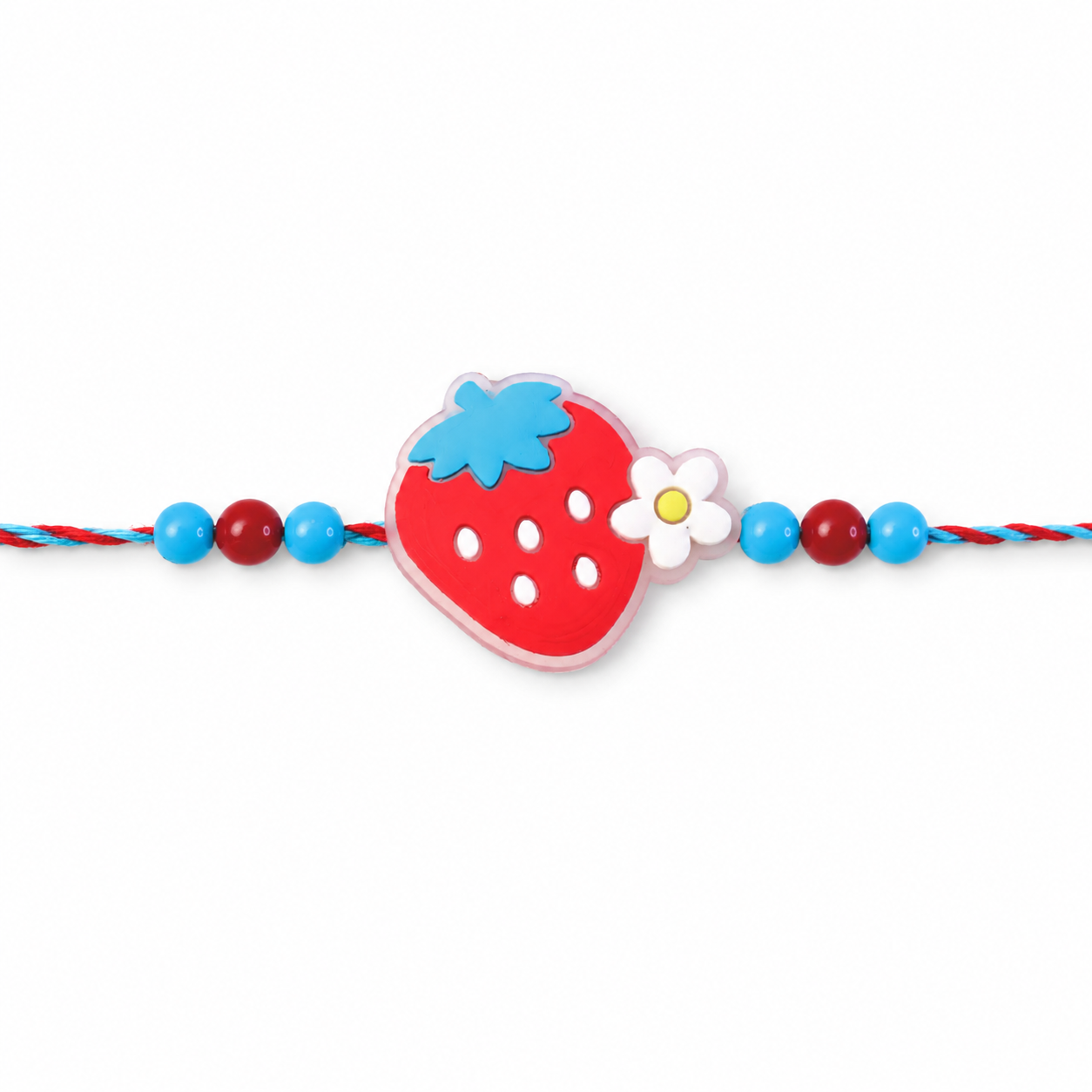 Strawberry Charm Kids Rakhi Designer Thread for Brother (5pcs)