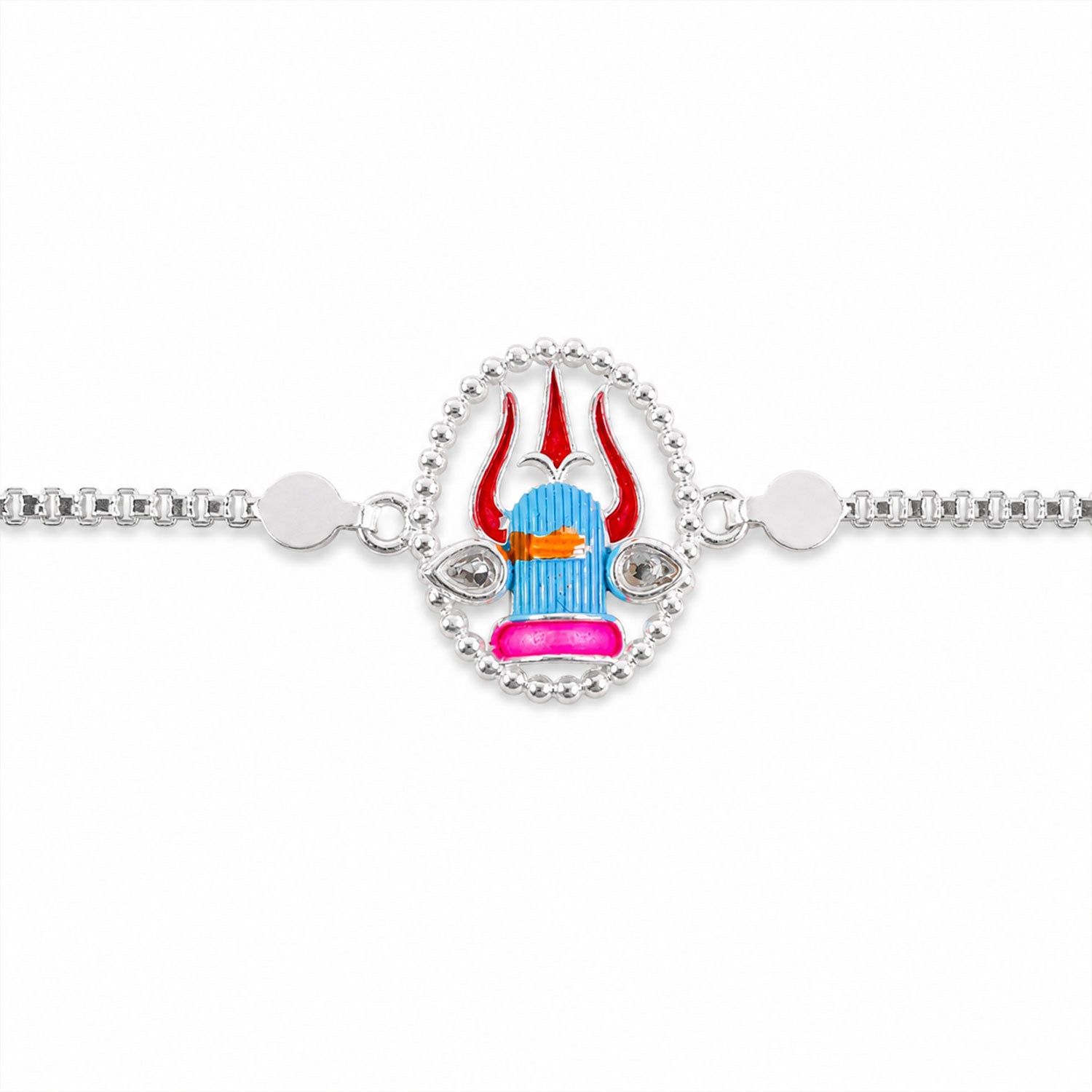 Krishna Charm Chain Style Traditional Rakhi for Brothers (10pcs)