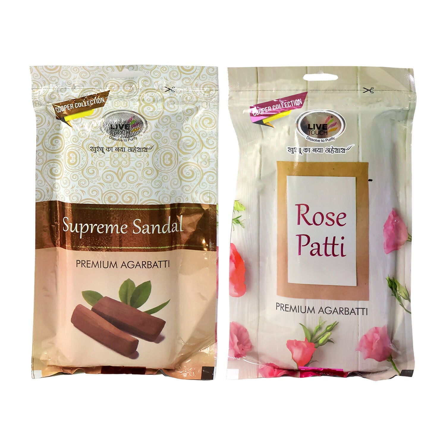 Premium Agarbatti Combo Pack Supreme Sandal & Rose Patti Fragrance (2 Packs of 250 gm)