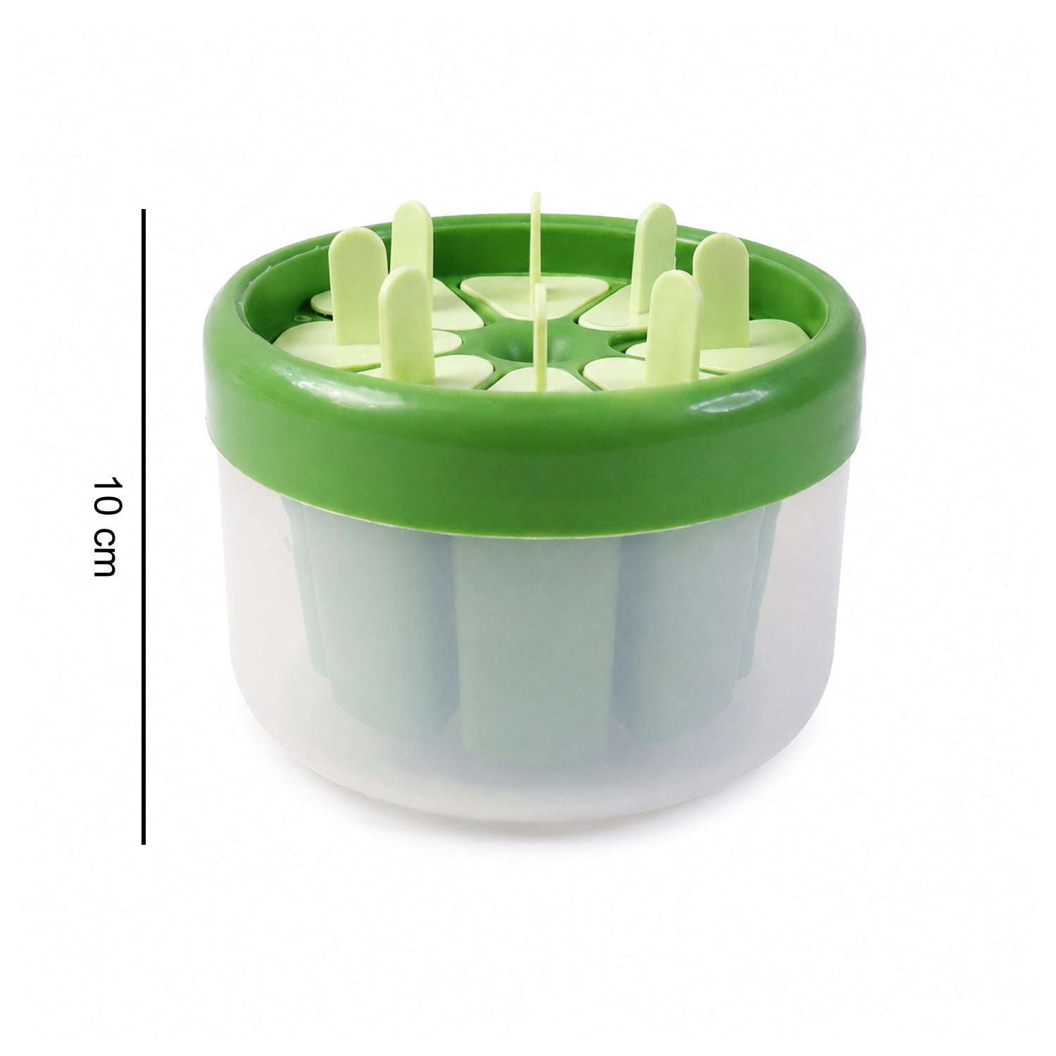 Plastic Ice Candy Popsicle Maker showing size 10 cm