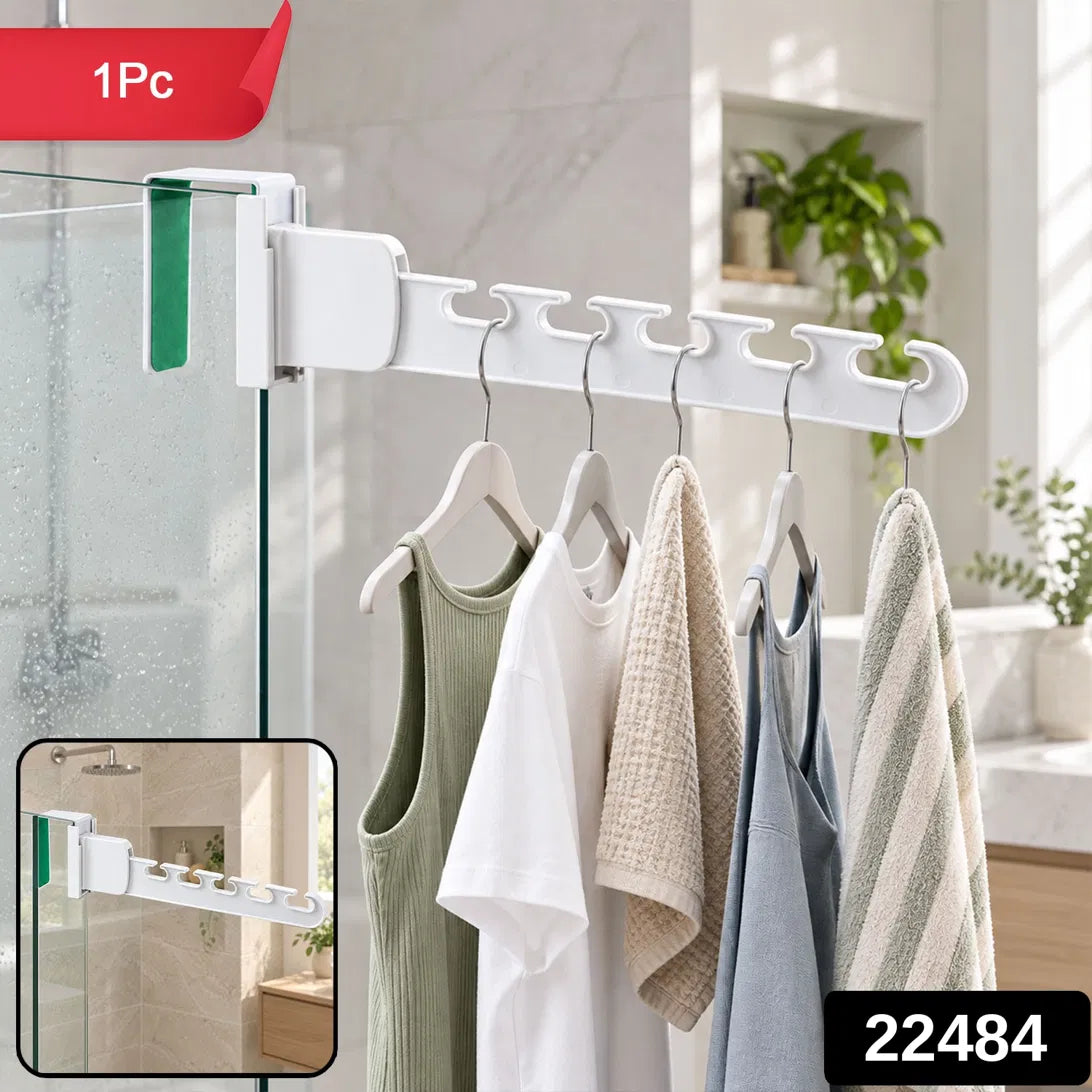 Plastic Folding Multi Slot Hanger with Over Door Mount for Daily Storage (1 Pc)