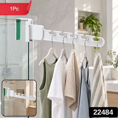 Plastic Folding Multi Slot Hanger with Over Door Mount for Daily Storage (1 Pc)
