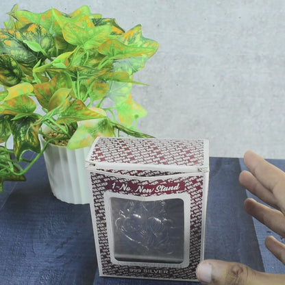 Elegant Silver Saraswati Maa Photo Frame with Stand (1 Pc)