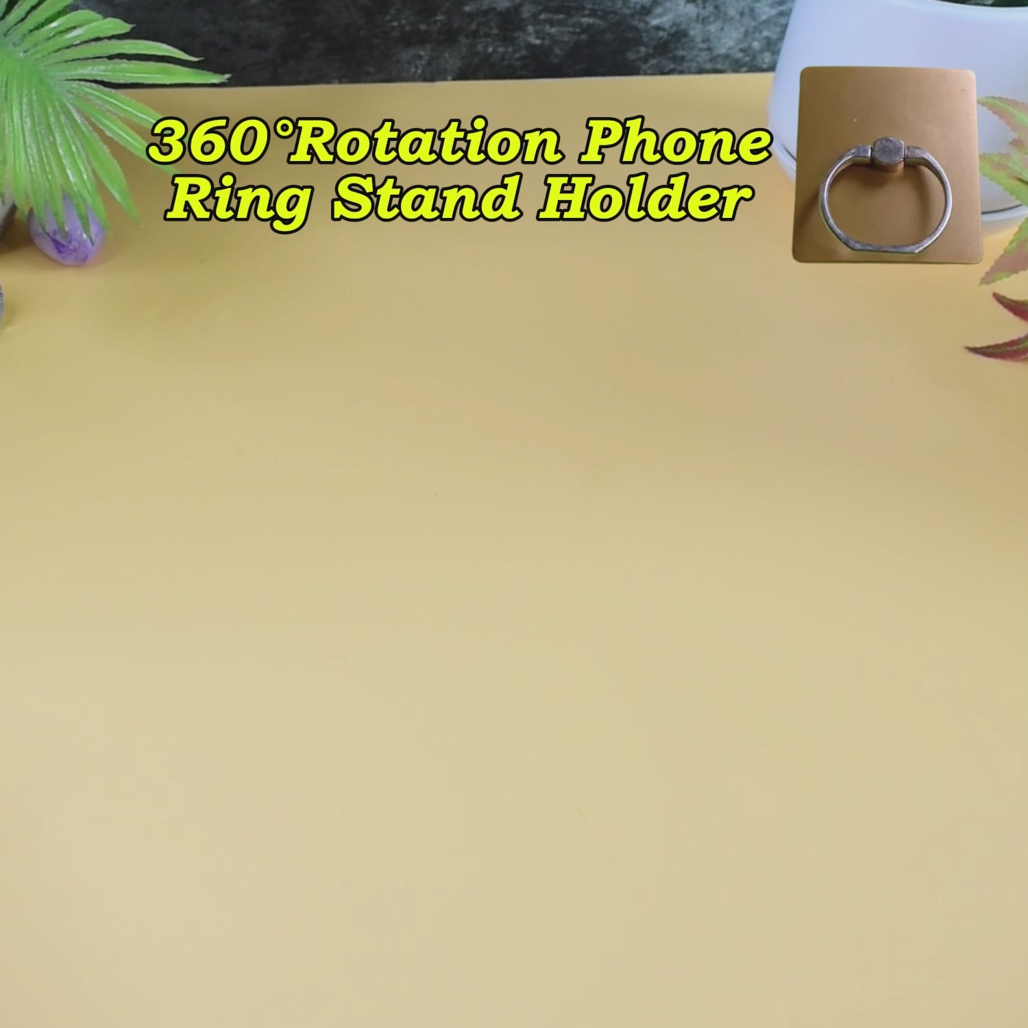 Mobile Phone Finger Stand, 360°Rotation Phone Ring Stand Holder, Kickstand Hand Finger Grip (1 Pc)