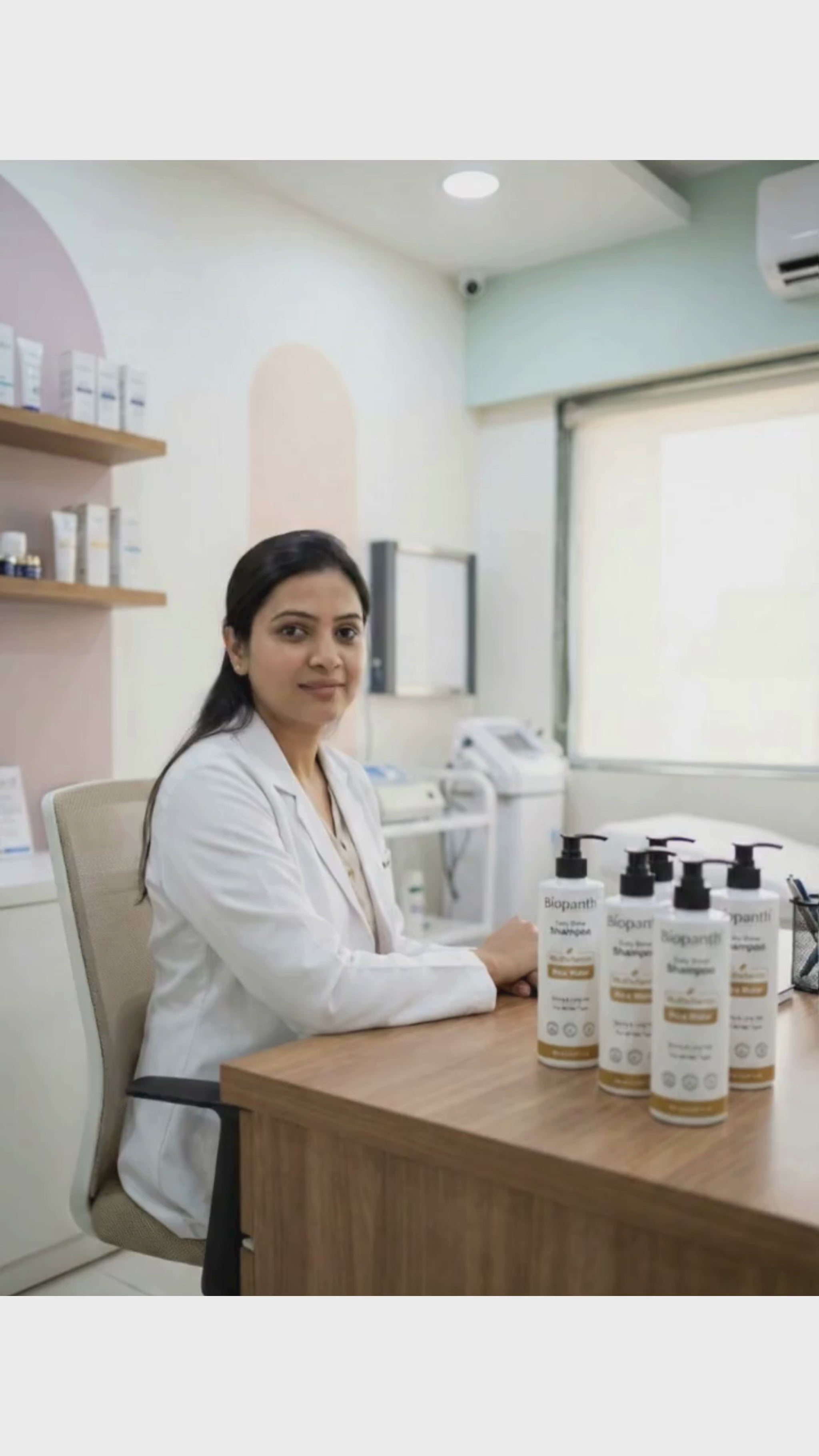 Video preview of rice water shampoo being used in hair care routine