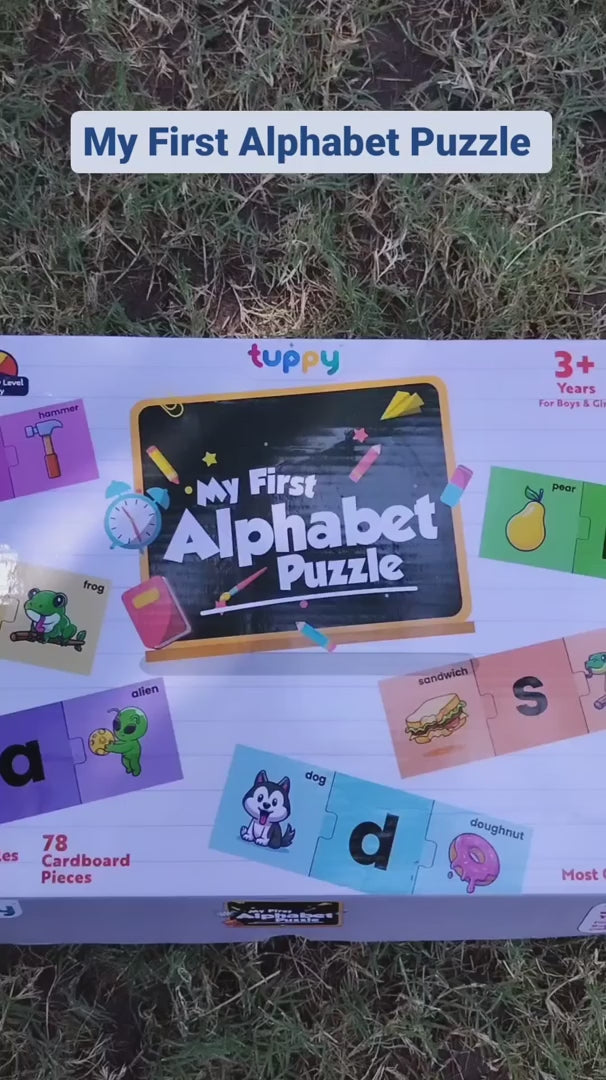MY FIRST ALPHABET PUZZLE - AGE 3+ (78 CARDBOARD PIECES)