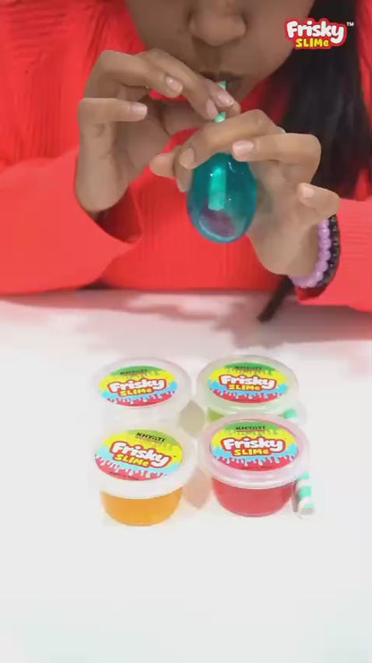 Khyati Frisky Slime Blow with Straw Play Set 4 Slime  Activity Kit for Kids