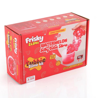 Watermelon Jelly Cube Slime Making Kit for Kids – DIY Tubbie Slime Kit with Activator