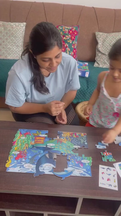 SEA MYSTERY PUZZLE LET'S FIND OUT - AGE 3+ (38 PUZZLE PIECES) MDF PUZZLE SERIES