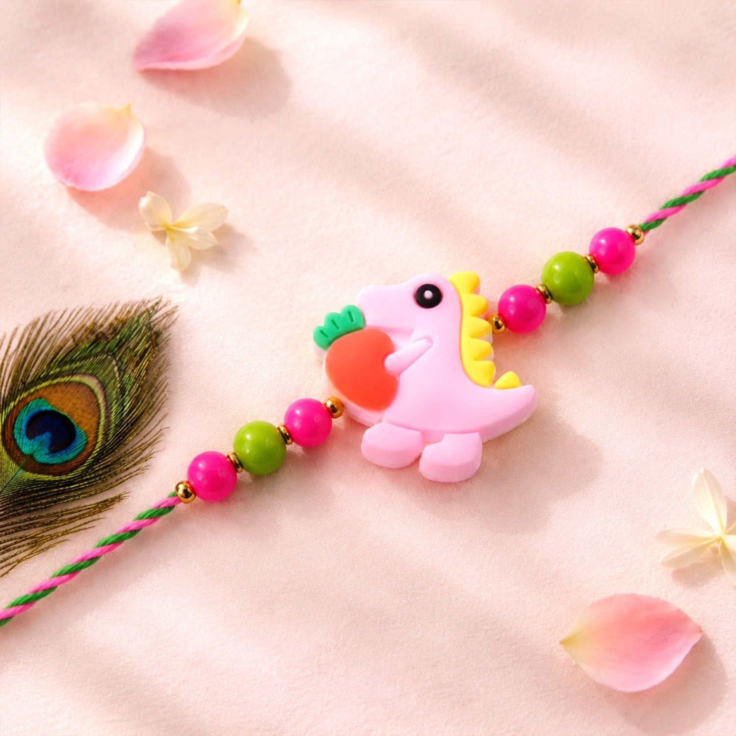 Seahorse Character Kids Beaded Thread Rakhi for Brother (10pcs)