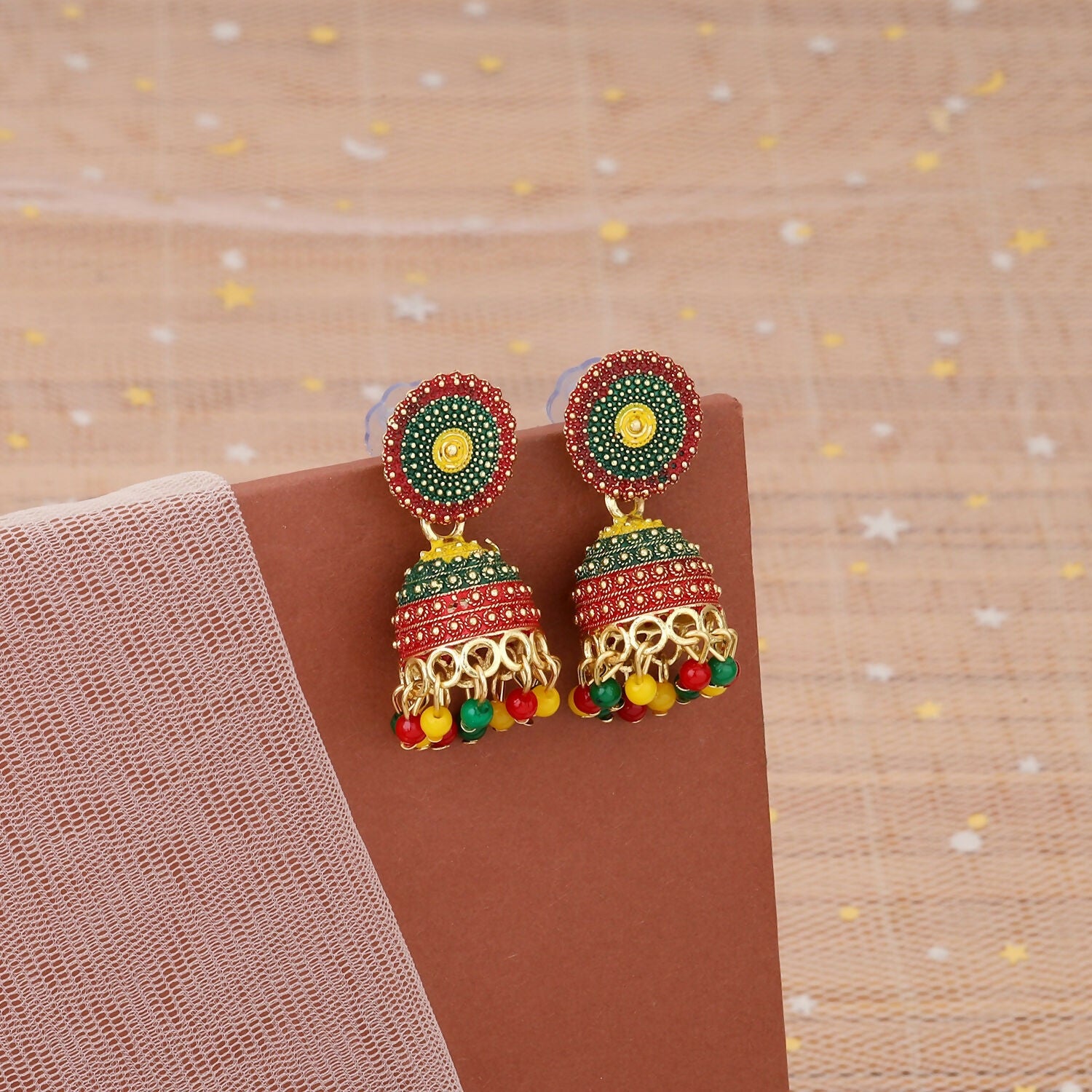 Traditional Multicolour Jhumka Earrings