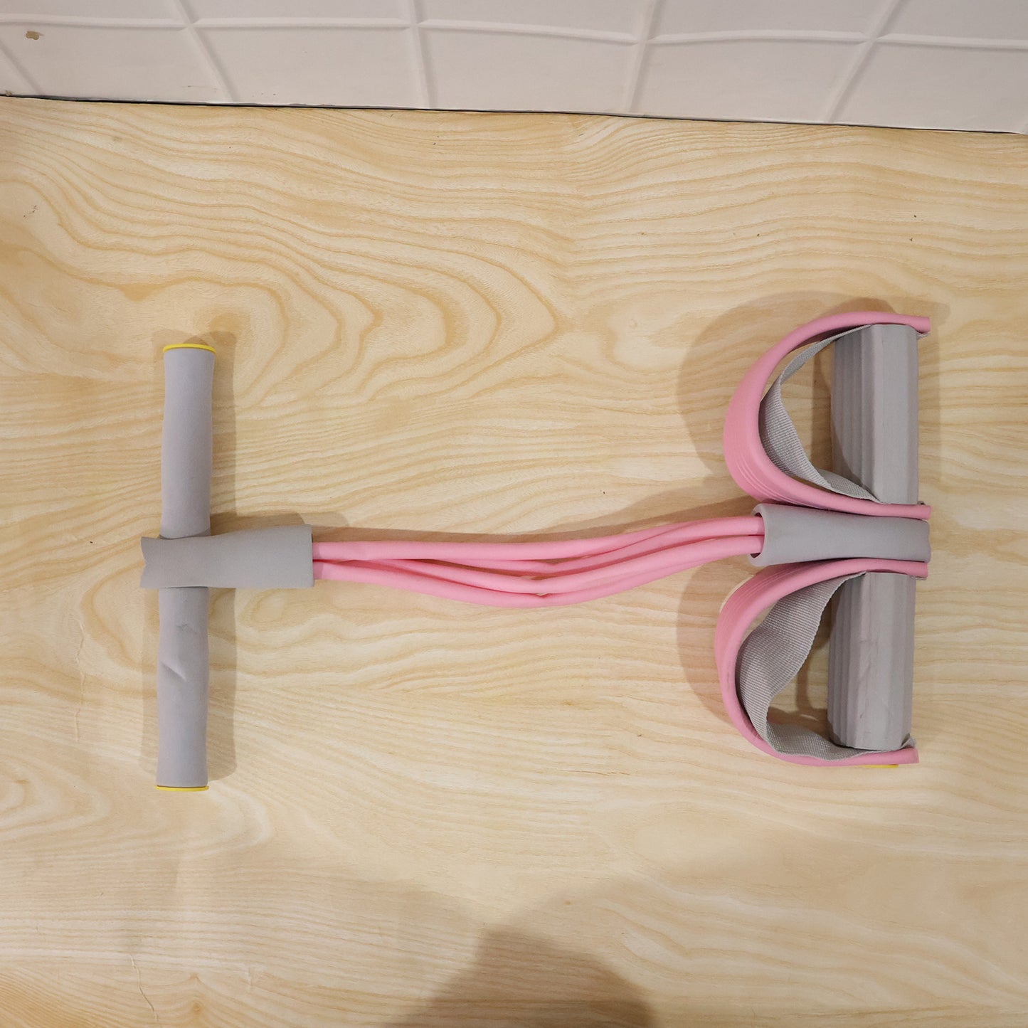 Portable Pull Rope Resistance Exerciser with Foot Pedal Support