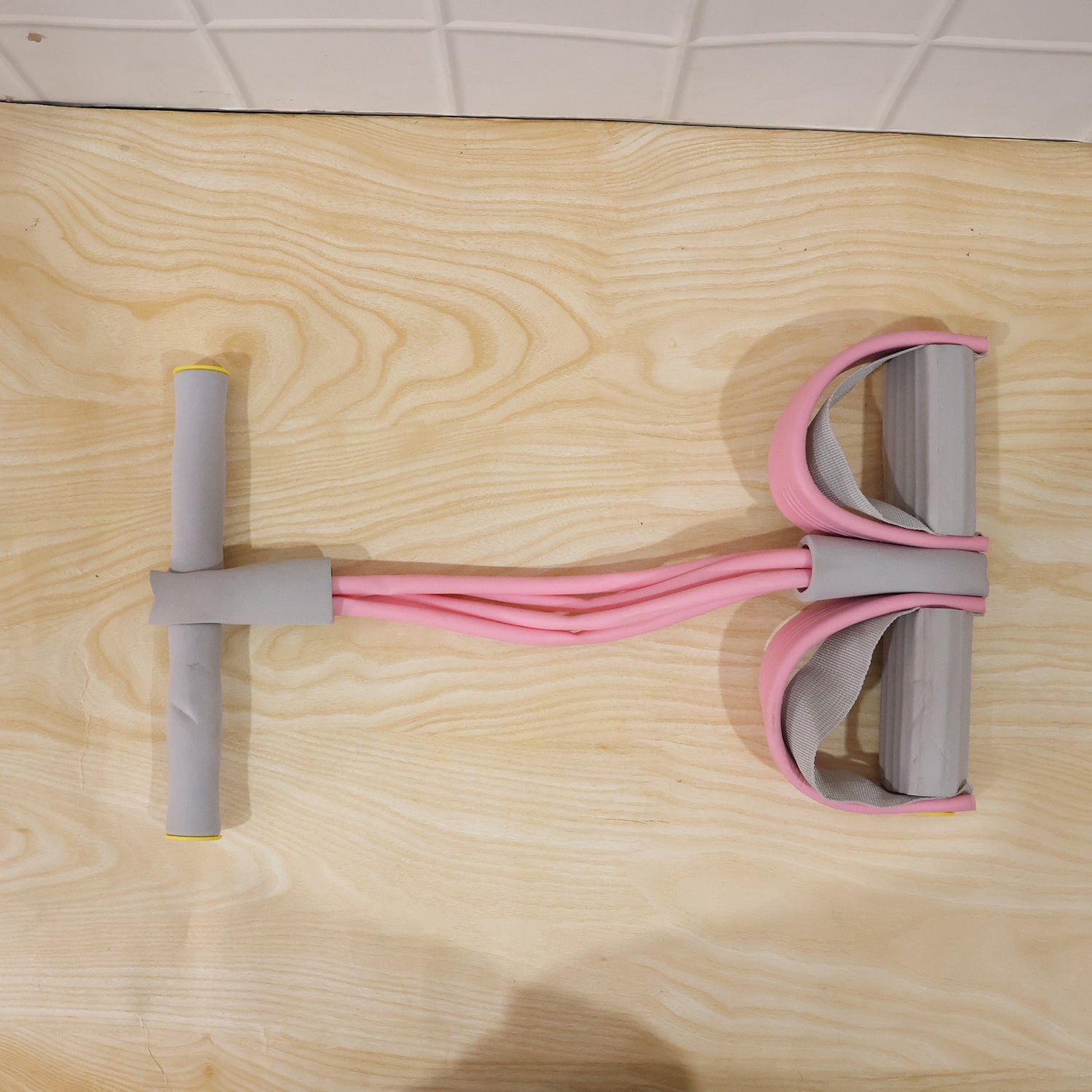 Portable Pull Rope Resistance Exerciser with Foot Pedal Support