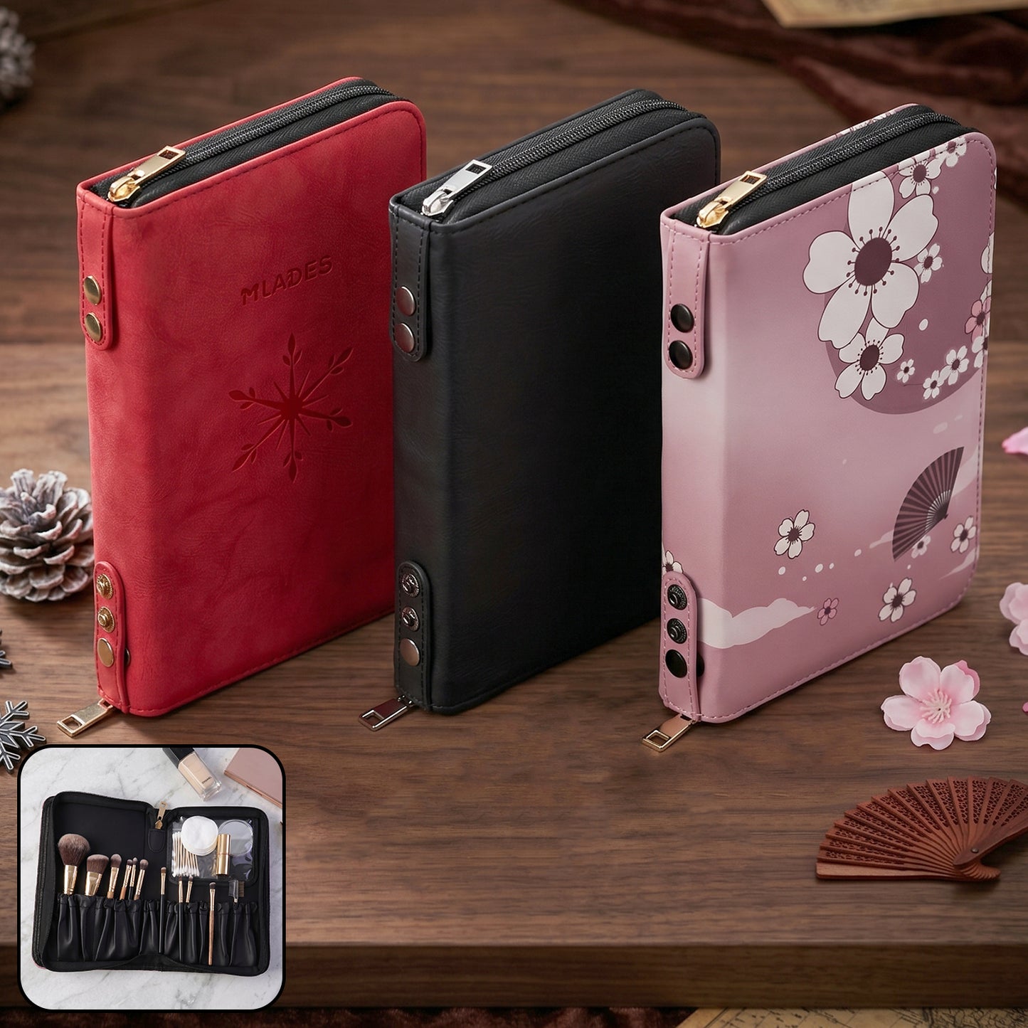 Elegant and functional makeup storage pouch