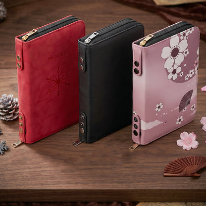 Portable synthetic leather makeup organizer