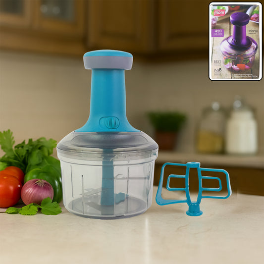 Supermom Premium Manual Push Chopper and Vegetable Cutter (750ml / 1 Pc)