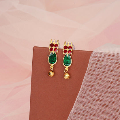 Modern Rose Gold Pave Crystal Teardrop Choker Set