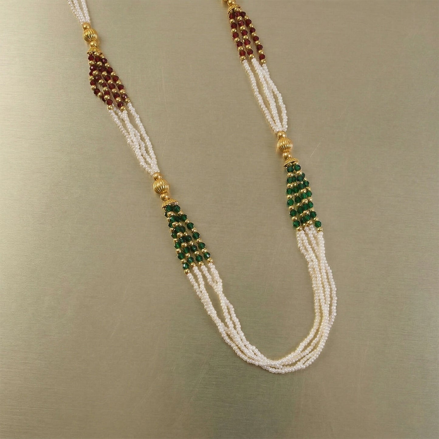 Traditional mala styled with ethnic attire