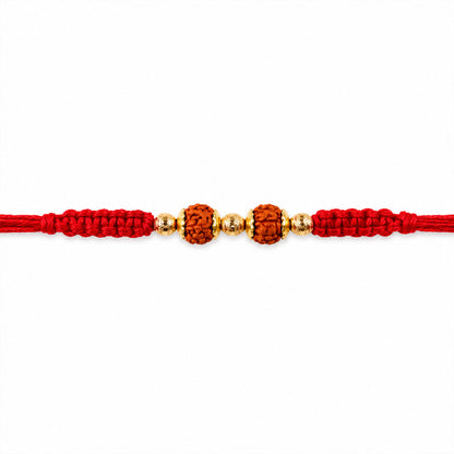Beautiful Designer Rakhi with Studded Centre, Festive Beads and Raksha Bandhan Appeal