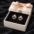 Double Heart Crystal Earrings – Elegant Layered Heart Design