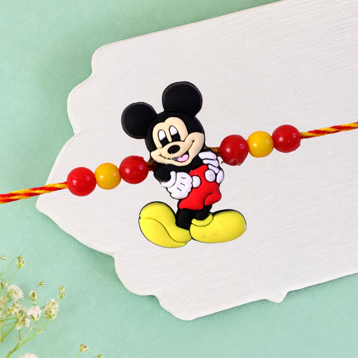 Cartoon Mouse Character Rakhi Beaded Designer for Kids & Brother (5pcs)