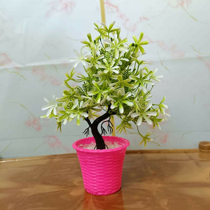 Artificial Bonsai Flower Tree Decorative Pink Pot Home Office Table Centerpiece Decor