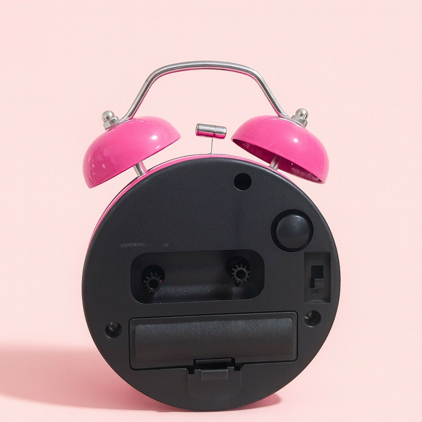 Pink Panda Cartoon Twin Bell Alarm Clock for Kids – Silent Analog Bedside