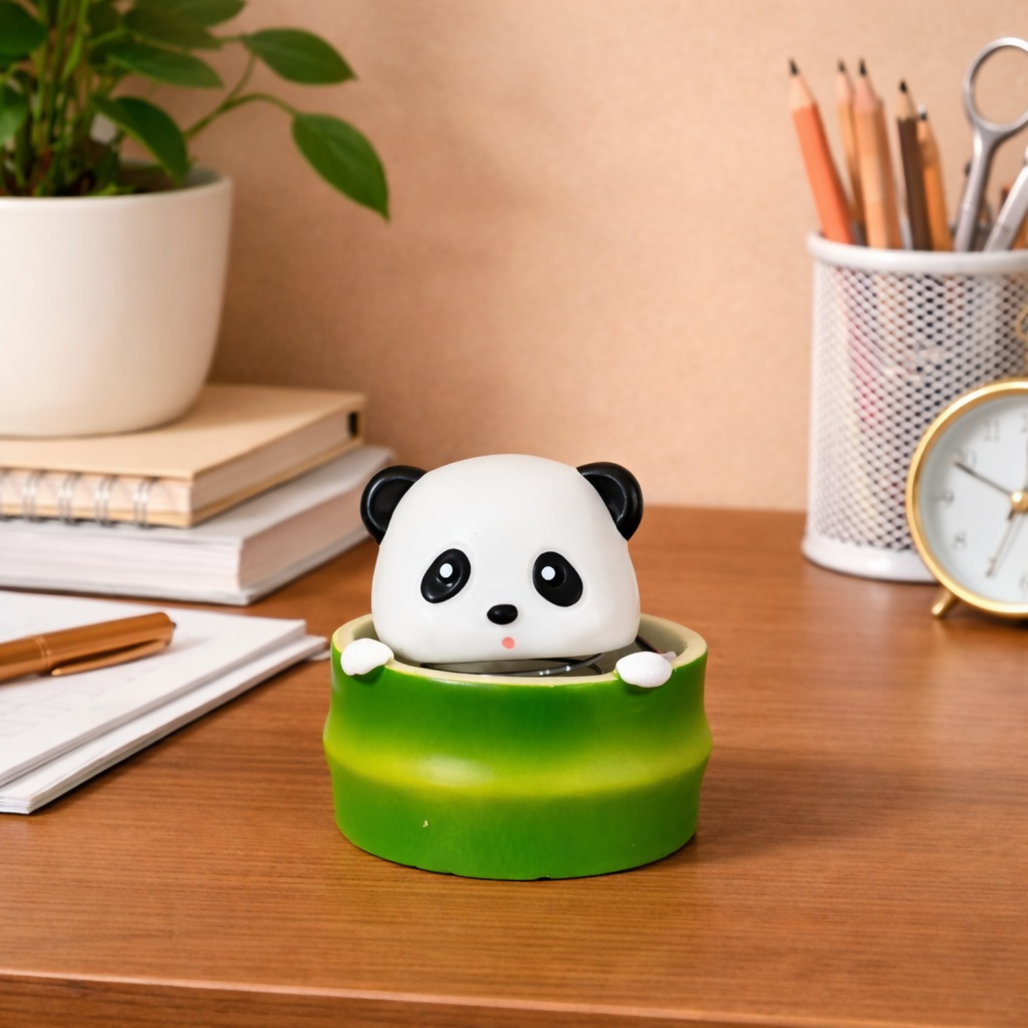 Cute Panda Bobble Head Desk Decor for Kids Room & Office Table
