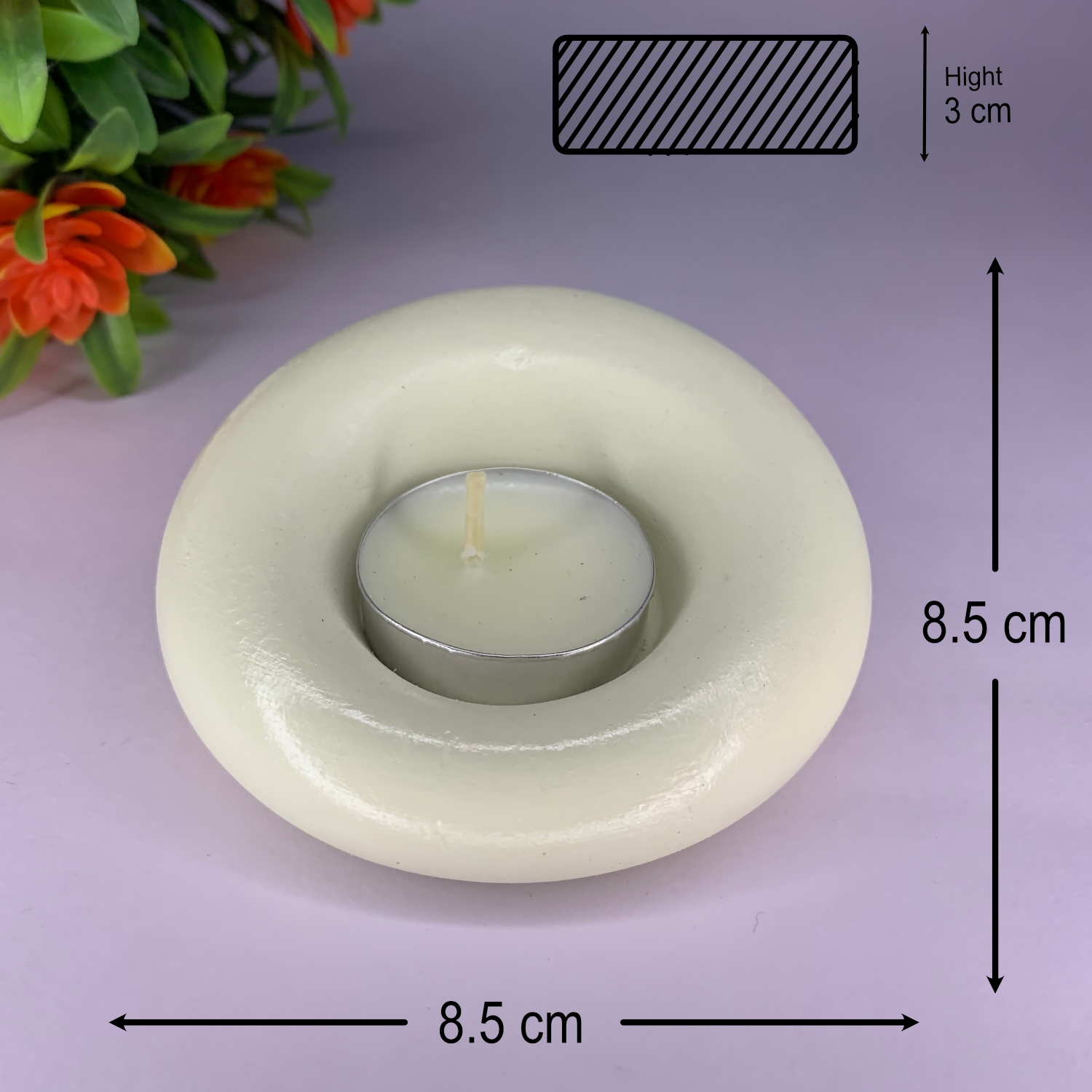 Gadi Diya ivory tealight candle Elegant Home Decor Handmade