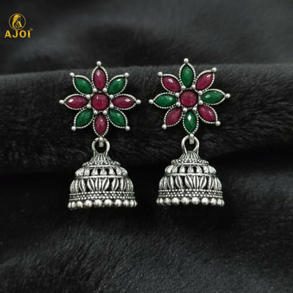 Shringara Ratnam Floral Jhumka Earrings