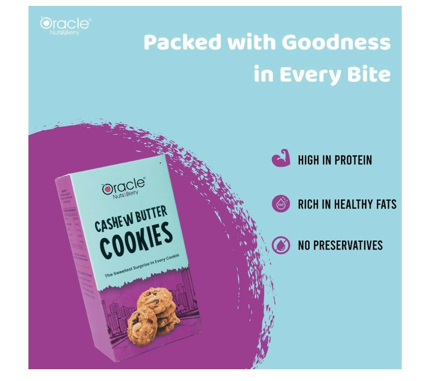 Oracle Cashew Butter Cookies – The Sweetest Surprise in Every Cookie (200 gm)