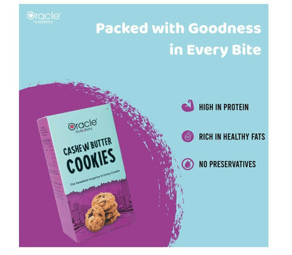 Oracle Cashew Butter Cookies – The Sweetest Surprise in Every Cookie (200 gm)