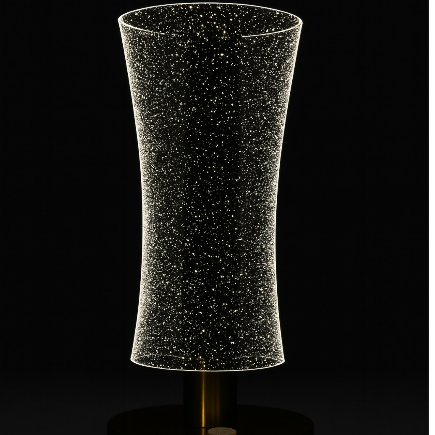 Luxury Crystal LED Table Lamp with Sparkling Bubble Glass Shade and Golden Metal Base – Dimmable Warm White Ambient Night Light for Bedroom, Living Room, Bedside, Study, Office, Home Décor Accent Lamp for Gifting and Decoration
