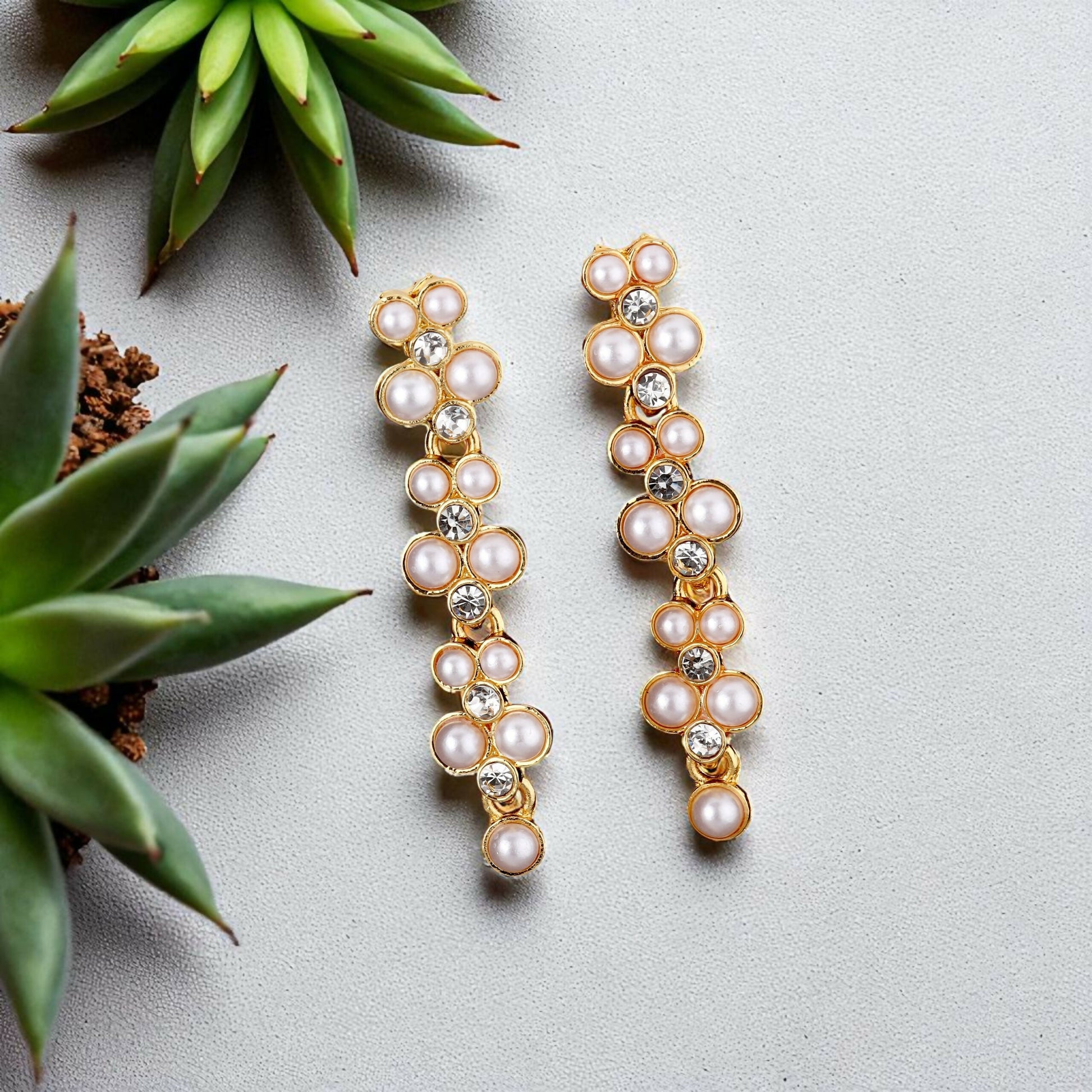 Romantic Rose Gold American Diamond Teardrop Set