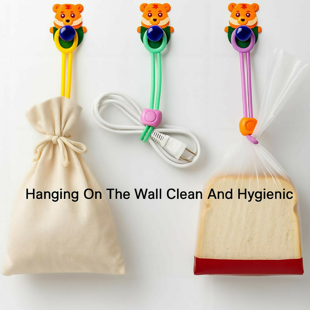 Reusable Silicone Food Bag Sealing Clips with Lock for Kitchen Storage ( 3 PC)