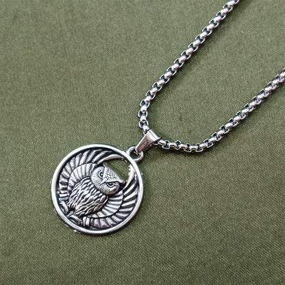 Owl Chain Pendant For Men