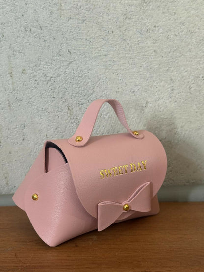 Pink Mini Handheld Bag for Women | Sweet Day Stylish Casual & Gift Purse