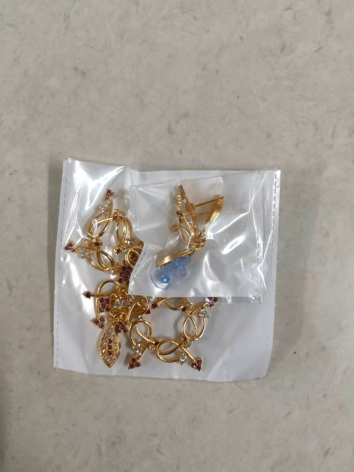 Rustic Gold & Emerald Pink Choker Set