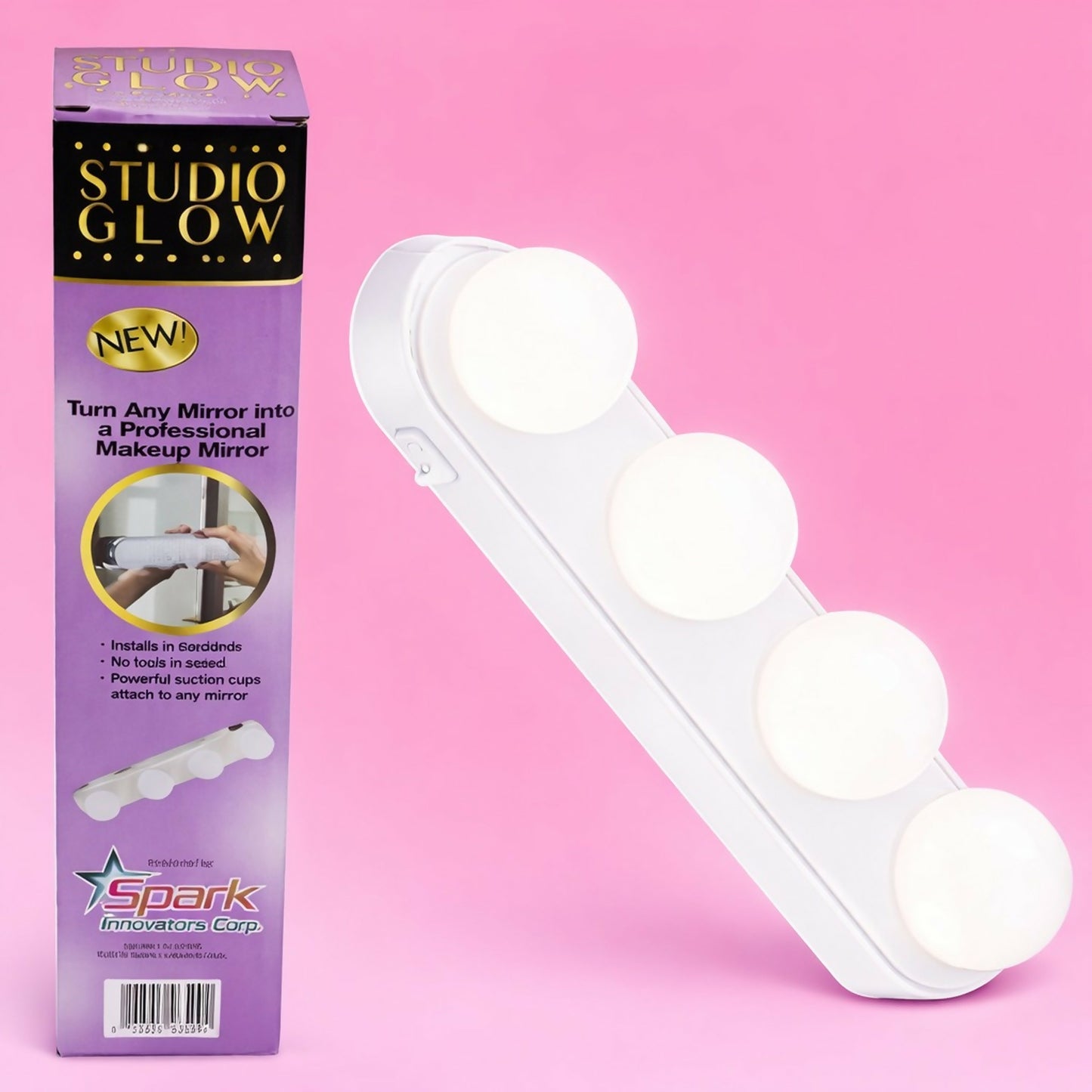 LED Vanity Mirror Light Strip with 4 Bulbs for Makeup, Dressing Table & Bathroom