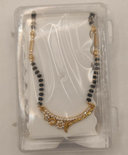 Gold Plated Modern AD Mangalsutra For women