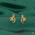 Gold Plated Floral S-Curve Stud Earrings – Elegant Daily Wear