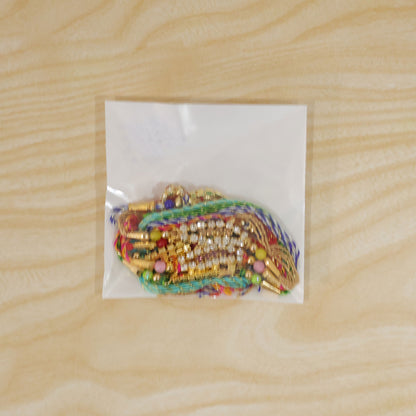 Pointed Oval Motif Rakhi with Shimmering AD Stones (Pack of 6)