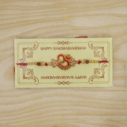 Om Symbol Stone Studded Rakhi for Raksha Bandhan (10pcs)