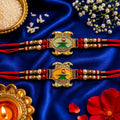 Shivling Designer Rakhi Set with Pearl Beads for Brother