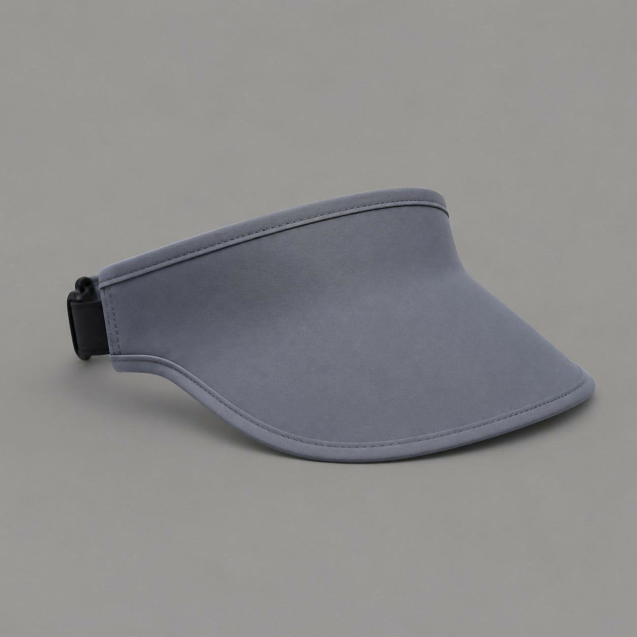 Women’s grey adjustable UV protection wide brim sun visor cap
