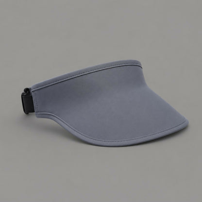 Women’s grey adjustable UV protection wide brim sun visor cap