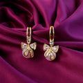 Bow Pearl Drop Earrings – Elegant Korean Style for Women