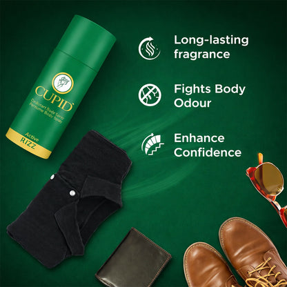 CUPID Deodorant Body Spray - RIZZ Active Fragrance for Men (150 ml)