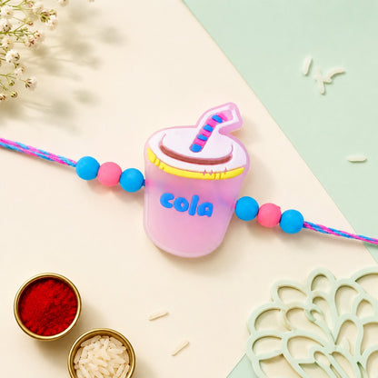 Cold Drink Cup Charm Rakhi Kids Beaded Designer for Brother (10pcs)