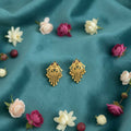 Gold-Plated Jhumka Earrings – Intricate Filigree & Enamel Design